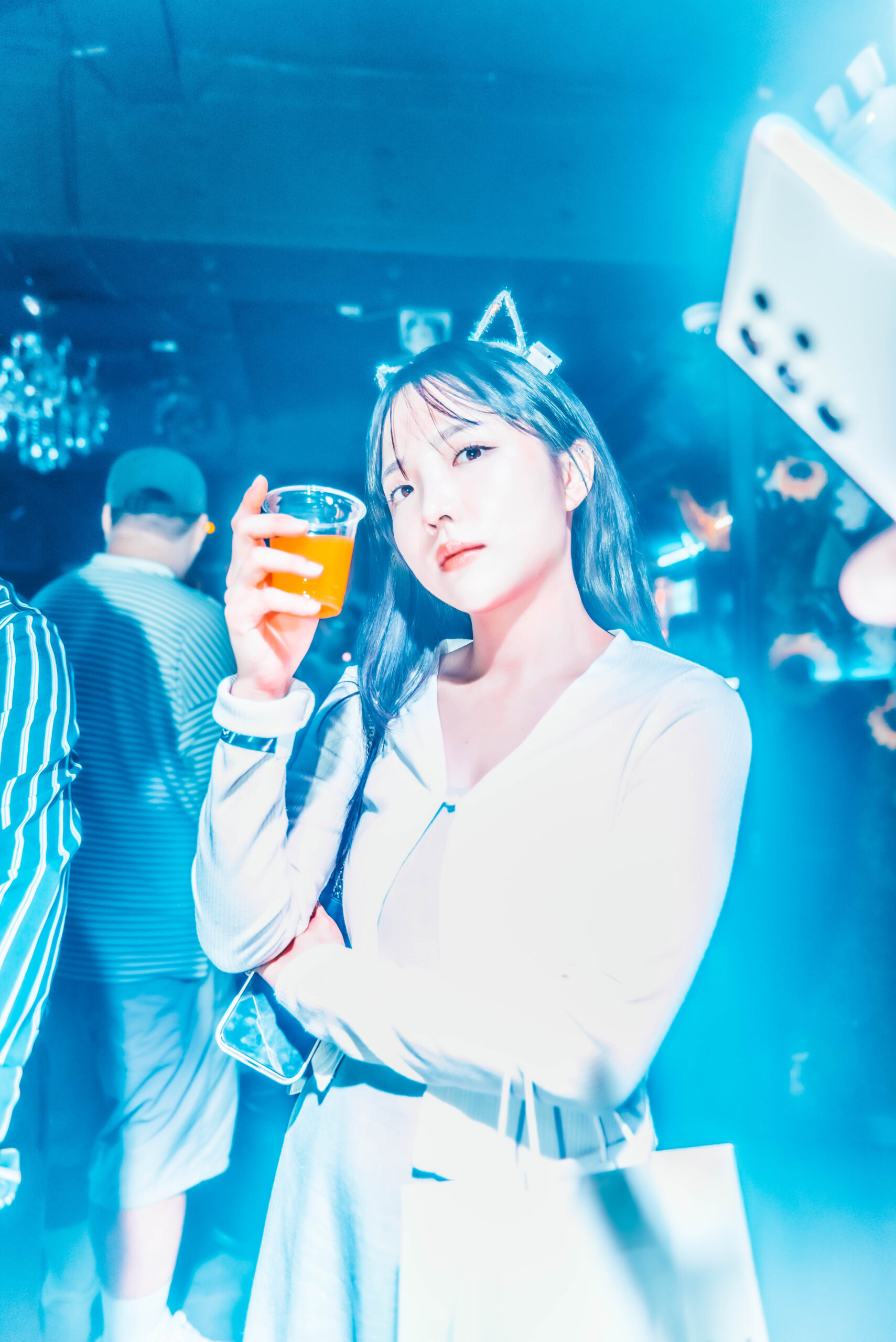 our poster girl winter posing for seoul nightlife