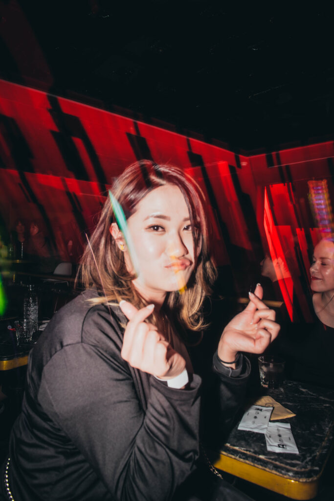 Guest enjoying the atmosphere at a Seoul nightclub