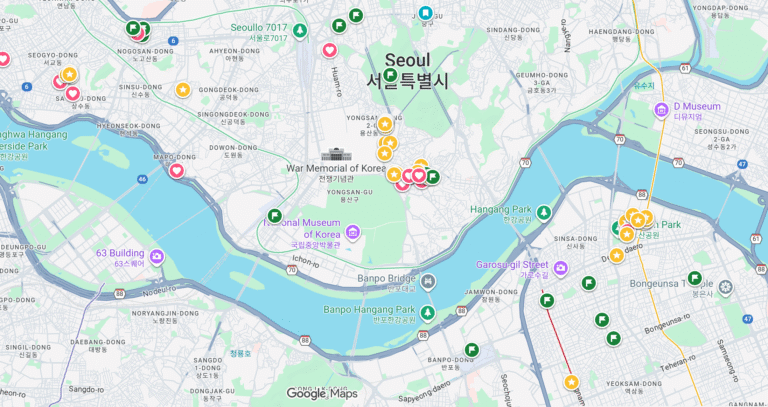 Maps of Seoul Nightlife spots